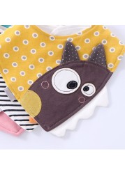 Baby Bibs Cartoon Animal Cotton Burp Cloths Waterproof Baby Feeding Bib Saliva Triangle Towel Infant Newborn Kids Stuff