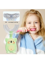 2-12Y Baby Toothbrush Children Dental Oral Care Cleaning Brush Soft Food Grade Silicone Teeth Baby Newborn Items