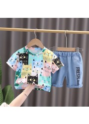 Boys Clothing Sets Infant Clothes Suits Short Sleeve T-shirt + Short Pants 2pcs Children's Kids Outfit