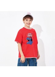 2022 Fashion Boys and Babies' Short Sleeve T-shirt Boys T-Rex Crewneck Dinosaur T-shirt Cotton Tops Tees Summer Clothes