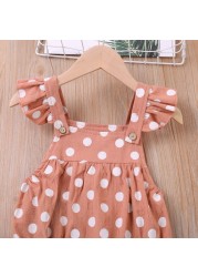 Sodawn-Baby Summer Baby Jumpsuit, Baby Clothes with Dotted Cotton Belts, with Hats, 0-24 Months, New Set