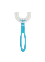 Kids U-Shape Toothbrush Food Grade Soft Silicone Brush Head Massage Toothbrush For Kids Children Oral Care Tool