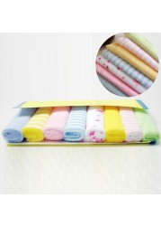 8pcs Multifunctional Cotton Blend Baby Durable Lightweight Portable Square Soft Home Thin Bath Towel