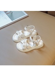 Children Beach Shoes Toddler Wholesale Pearl Flower Shoes 2022 Baby Summer Girl New Open Toed Sandals Cuhk Baby Lady Cute Sandals