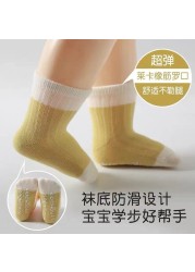 4 Pairs Cotton Baby Socks Cotton Socks Baby Boys Girls Cute Lovely Anti-Slip Socks Toddler Kids Fashion Soft Socks Autumn