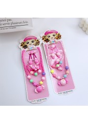 Girls Glitter Cute Hair Clip Set Baby Elastic Hair Bands Ponytail Holder Scrunchies Baby Fashion Sweet Hair Accessories