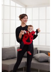 Baby carrier in the shape of a beetle, unisex, kangaroo c-helps maintain the position of the spine