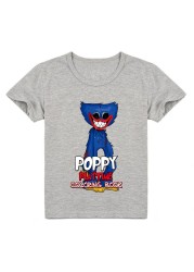 Playtime Poppy Horror Game Kids T-shirt Harajuku Graphic Houji Wuji T-shirt Boys Short Sleeve T-shirt Summer Cartoon Girl T-shirt