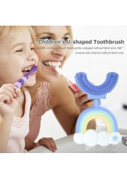 360 Degree Baby Toothbrush U Shape Soft Silicone Toothbrush Baby Toothbrush Oral Care Cleaning 2 - 12Y