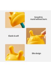 New Baby Teether Anti Eating Hand Teething Toys Silicone Kids Safety Molar Soother Gum Soother Creative Goods For Babies Nurse Gift