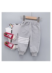 OASHTH Boys and Girls Spring and Autumn Casual Trousers Baby Loose Sports Pants Children's Clothing