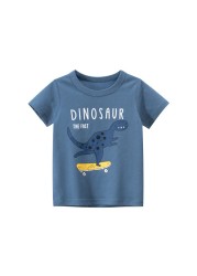 MILANCEL Children's T-shirt 2022 summer new boys cartoon short-sleeved girls basic tees