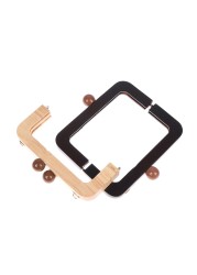 20X 8cm Bag Frames Wood Handle Wooden Bags Close Kiss Clasp Purse Frames Lock Buckles DIY Accessories for Handbags