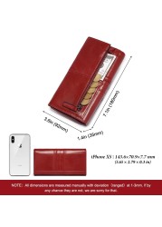 New Fashion Women's Leather Wallet Genuine Leather Women Wallet With Clip Card Holder Business Card Holder