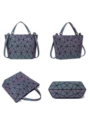 New Luminous Bao Bag Reflective Geometric Bags For Women 2020 Quilted Shoulder Bags Plain Folding Female Bags Bolsa Feminina