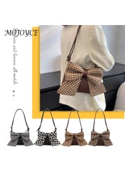 Women Shoulder Bags Fashion Shoulder Messenger Crossbody Bag Big Bowknot PU Leather Small Square Bag Travel Clutch