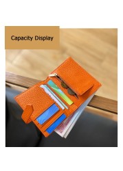 New Thin Clutch Phone Bag Women Wallets Luxury Long Hasp Lychee Pattern Coin Purses Female Solid Brand