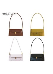 Women Retro Handbag PU Leather Shoulder Tote Solid Color Underarm Bag Female Casual Armpit Small Clutch for Women Gifts