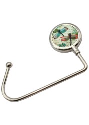 Mini Hand Bag Straight Holder Round Zinc Alloy Table Convenient Purse Hook Hanger Accessories Non Slip Pad Gift Portable