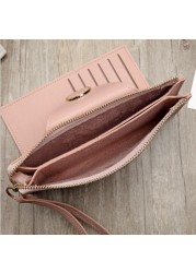 Long Wallet Women Purses Fashion Korean Version Coin Purse Card Holder Purse Female Clutch Money Bag PU Leather Wallets Portfel