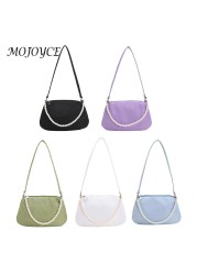 Solid color crescent shape shoulder bag casual lady small messenger bags for women outdoor travel business