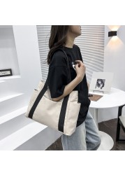 Women Shoulder Bag Simple Handbags Fashion Female Large Capacity Nylon Shopping Casual Travel Bags Zipper Tote Designer Handbags