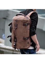 New Men's Canvas Backpack Handbag Sports Backpack Travel Backpack Fashion Leisure Bags Large Capacity Backpack