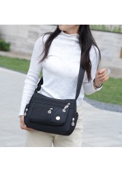 Fashion Women Shoulder Bags Waterproof Nylon Messenger Bags Casual Travel Handbags Female Multilayer Crossbody Bag Bolsos Mujer