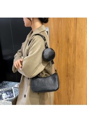 Leisure female messenger bag 2022 spring summer new fashion popular armpits small shopper bag simple single canvas shoulder bags