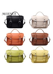 PU Leather Solid Color Flap Messenger Bag Design Lady Casual Flap Crossbody Bag For Women Christmas Gifts