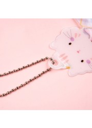 INS Colorful Photo Card Holder Pendant for Small Photo Sticker and Name Card 7.5*14.6cm Photo with Key Chain Cartoon Card Cutter