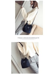 Handbag Women's Bag Message Bucket Canvas Bag Ladies Canvas Trend One Shoulder Crossbody Handbag Mobile Phone Bag Women