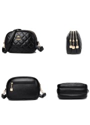 Luxury designer high quality leather ladies shoulder bag 2022 new solid color plaid women messenger bags mobile phone wallet bag