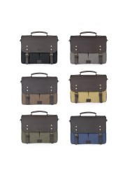 High Quality Business Laptop Canvas Briefcase Shoulder Bag for Men 14'' Computer Handbag Men Vintage Messenger Bag Dropshipping