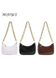 PU leather chain shoulder bag women messenger bag crocodile pattern zipper bag for ladies outdoor travel shopping