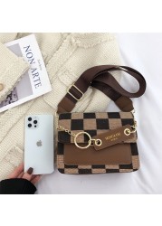 Ladies Fashion Designer Bags Purses High Quality Leather Shoulder Crossbody Messenger Bag For Women Small Luxury Lattice Sack