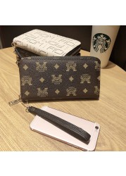 Luxury Designer Women Wallet 2022 New Long Zipper Wrist Purses Multi Card Stand Clutch Bag Coin Purse Card Holder