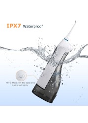 Dental Floss Tank 300ML Portable Oral Irrigator, USB Rechargeable, Waterproof Dental Water Jet