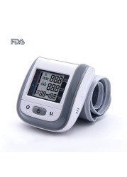 BOXYM Medical Digital LCD Wrist Blood Pressure Monitor Automatic Sphygmomanometer Tonometer Wrist Sphygmomanometer Meter