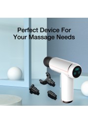 MUKASI LCD Display Massage Gun Portable Percussion Gun Massager for Body Neck Deep Tissue Muscle Relax Gout Pain Relief