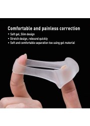 2pcs Toe Separator Insoles Separation Ring Hallux Valgus Correction Pad Feet Care Thumb Orthotics Foot Care Tools