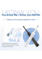 [ZS] Toothbrush Rotating Electric Toothbrush Smart Timing Brush Adult Rechargeable Soft Bristle Brush Replacement 8 Heads