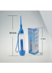 Portable Oral Irrigator Oral Cleaning Wash Your Teeth Water Irrigator Manual Water Selection Dental Flosser Scrubber No Electricity ABS