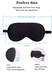 100% Natural Silk Sleeping Eye Patch Smooth Soft Sleeping Eye Mask with Adjustable Strap Blocks Light Eye Shade Cover Blindfold