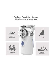 Health Care Mini Handheld Inhaler Atomizer Silent Ultrasound Einalador Nebulizer Inhaler For Children Adults