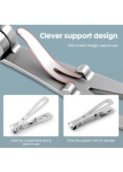 KK Nail Clipper Wide Jaw Opening Stainless Steel High Quality Manicure Tools Nano Glass File Pedicure Scissors Hand Foot Care