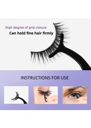 5 Pairs - Reusable Self Adhesive False Eyelashes With Adhesive Tape Natural Waterproof Eye Lashes To Wear No Glue Needed