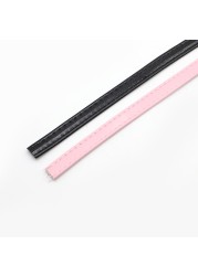 Women's PU Leather Band, Jewelry Accessories, Soft Leather Rope, Black, White, Pink, Three Colors, 1.2cm * 3m