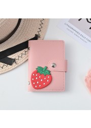 New Student Cute Meal Card Holder Wallet PU Leather Cartoon 26 Bit Card Case Holder School Men Women Credit Card Bag ID