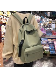 Fashion 2022 Waterproof Nylon Women Bags Large Small School Bag For Teenage Girls Solid Color Travel Backpack Mochilas Female